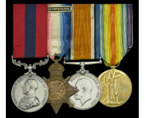 A Great War 1915 ‘Western Front’ D.C.M. group of four awarded to Acting Corporal C. R. Grace, ‘K’ Cable Section, Royal Engine