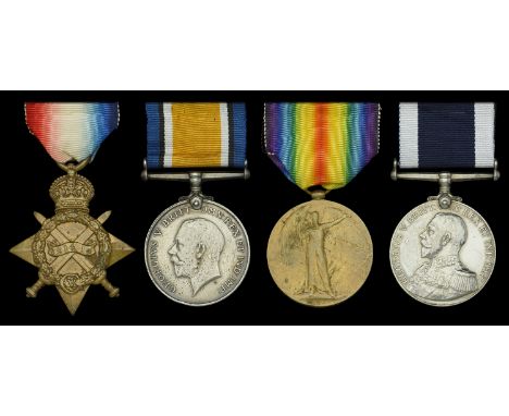 Four: Chief Stoker J. Kirkham, Royal Navy  1914-15 Star (K.6071, J. Kirhkam, Sto. 1., R.N.); British War and Victory Medals (