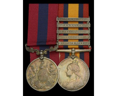 A Boer War D.C.M. pair awarded to Sergeant W. Lodge, Royal Horse Artillery  Distinguished Conduct Medal, V.R. (97538 Serjt: W