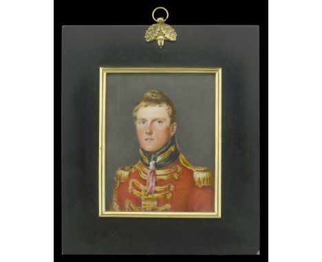 A fine portrait miniature of Lieutenant-Colonel Charles Fox Canning, 3rd Foot Guards, A.D.C. to the Duke of Wellington at Wat