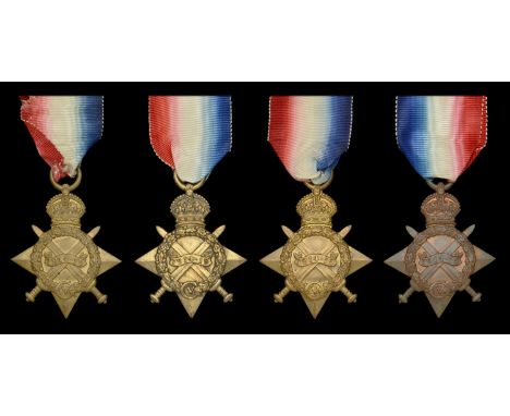 1914-15 Star (4) (12412 Pte. F. Poole. Glouc. R.; 13834 Pte. S. Steele. Oxf: & Bucks: L.I.; 21471 Pte. W. J. Maiden. North’n.