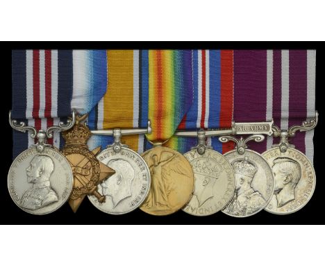 A Great War ‘Western Front’ M.M. group of seven awarded to Sergeant F. S. Barham, Royal Horse Artillery  Military Medal, G.V.
