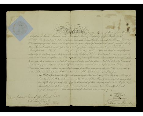 The Commission Document to Major-General Sir Owen E. P. Lloyd, V.C., K.C.B.  Commission Document appointing Owen Edward Penne
