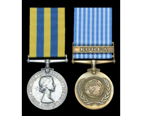 Pair: Signalman T. McManus, Royal Signals  Korea 1950-53, 1st issue (22523331 Sigmn. T. Mc.Manus. R. Sigs.); U.N. Korea 1950-