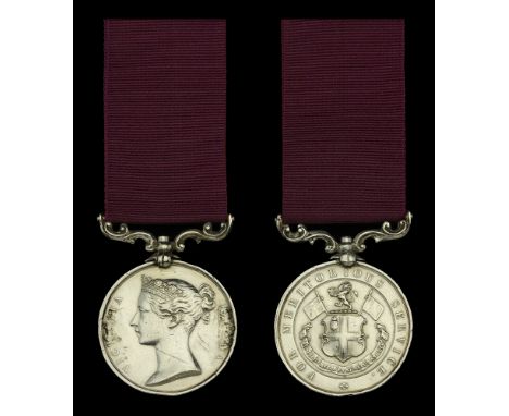 Indian Army Meritorious Service Medal, V.R., H.E.I.C. issue (Serjeant Major Rowland Hill New. 2d Troop Bom. Horse Art.) impre