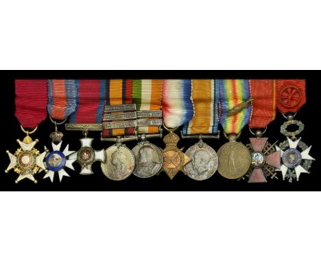 A C.B., C.M.G., D.S.O. mounted group of ten miniature dress medals attributed to Colonel E. M. Birch, Royal Artillery  The Mo