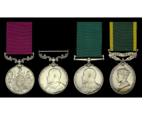 Army L.S. & G.C. (2), V.R., 3rd issue, small letter reverse (498. Cr. Sergt. A. Gothard, 91st Foot); E.VII.R. (5478 Sjt: A. W