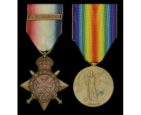 Pair: Sergeant H. D. White, Oxfordshire and Buckinghamshire Light Infantry   1914 Star, with clasp (7013 L.Cpl. H. O. White. 