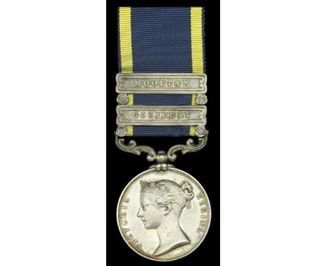 Punjab 1848-49, 2 clasps, Mooltan, Goojerat (H. Riley, 1st Bn. 60th R. Rifles.) edge bruise, otherwise very fine  £280-£340