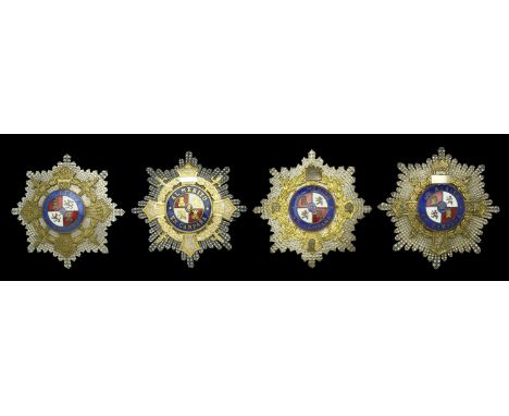 Spain, Franco Period, War Cross, breast Star (4), 64mm to 60mm, silvered, gilt, and enamel, all with retaining pins and two w