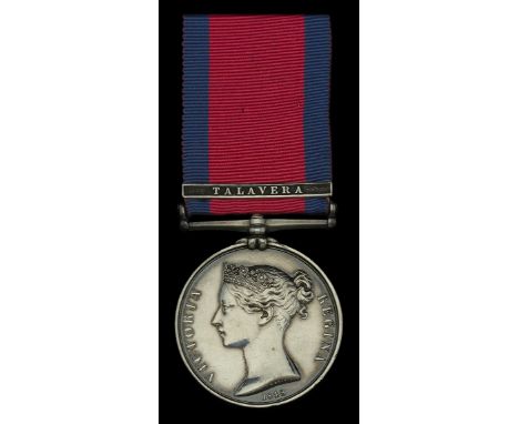 Military General Service 1793-1814, 1 clasp, Talavera (Henry Watkins, 23rd. Light Dragoons.) minor edge bruising, good very f