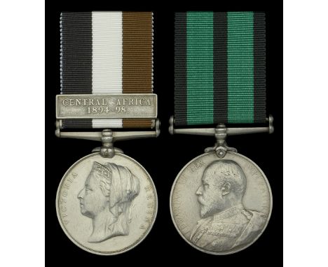 Pair: Corporal Kapermoto, 2nd Central Africa Regiment  Central Africa 1891-98, 1 clasp, Central Africa 1894-98 (Cpl. Kapermot