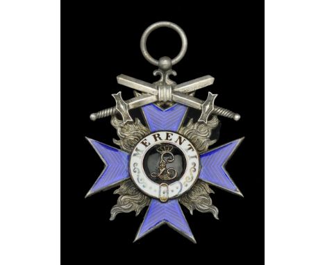 Germany, Bavaria, Order of Military Merit, Fourth Class breast badge, 46mm including crown and crossed swords suspension x 41