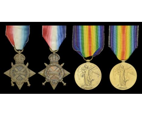 1914-15 Star (2) (440625 Pte. R. E. Mays. 5/Can: Inf:; 53903. Pte. G. Dewse. 18/Can: Inf:); Victory Medal 1914-19 (2) (463991