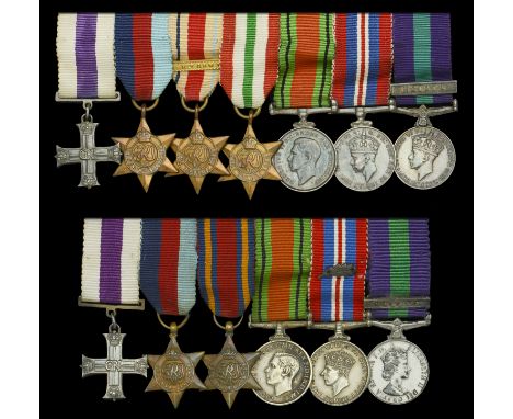 An unattributed M.C. mounted group of seven miniature dress medals Military Cross, G.VI.R.; 1939-45 Star; Africa Star, 1 clas