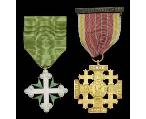 Italy, Kingdom, Order of St. Maurice and St. Lazarus, Knight’s breast badge, 39mm, gold and enamel, unmarked, in Cravanzola, 