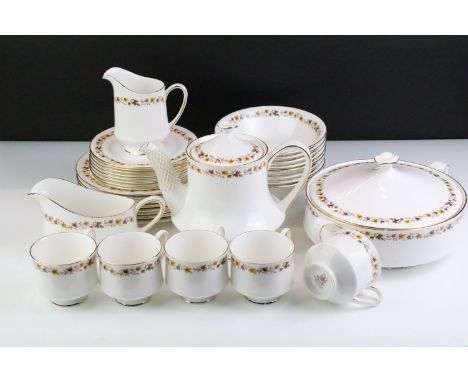 Staffordshire Bone China Royal Kent 'Golden Glory' eight setting tea &amp; dinner service to include cups, saucers, side plat