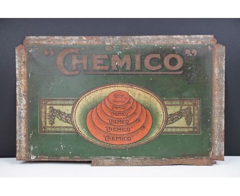 Advertising - ' Chemico Patch ' tin advertsing sheet, circa 1930's, approx 38cm x 23cm 