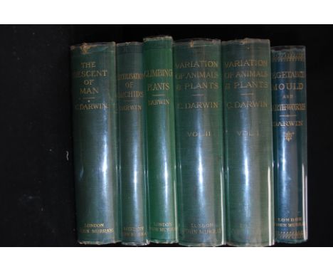 A collection of 6 hardback volumes by Charles Darwin. Published in London by John Murray.

1/ Variation of Animals and Plants