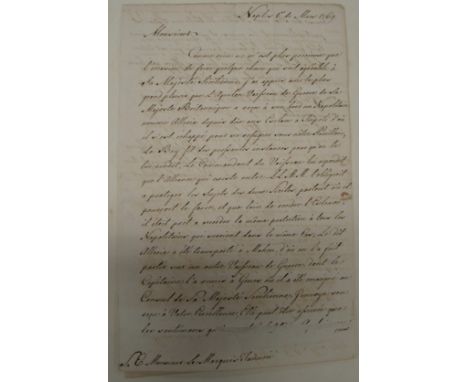 [SLAVERY] HAMILTON (Sir William) 2 pp. (with integral leaf), foolscap, old horizontal repair, a.l.s. in a secretarial hand, s
