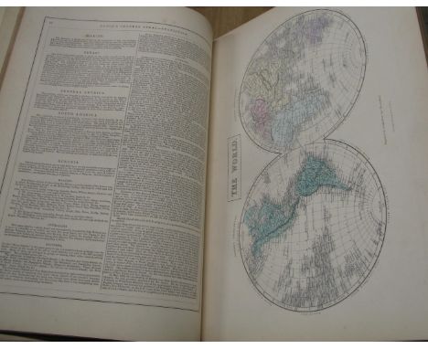 [ATLAS] HUGHES (W.) &amp; HALL (S.) General Atlas of the World, folio, single &amp; double-page maps as called for, map end-p