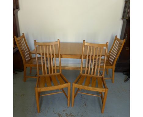 An Ercol Windsor extending dining table with a leaf and four Penn Classic dining chairs - retails online for around £3,500 - 