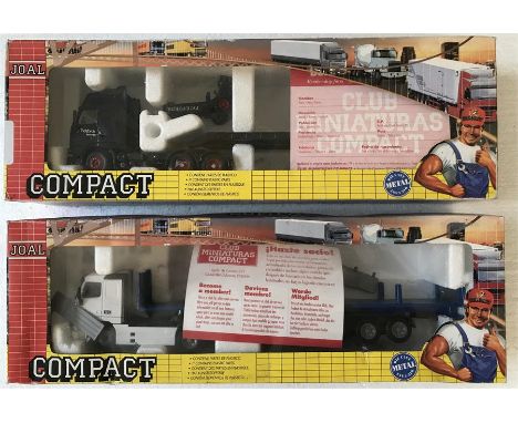 Two Joal Compact die cast trucks to include Volvo FH12-420 and Volvo FH16 Globetrotter XL boxed in very good condition. 
