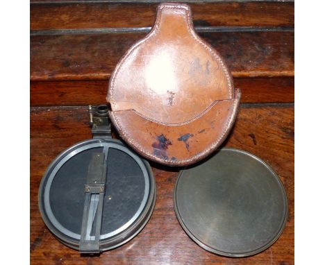 A 19th century 4½" prismatic compass by Stanley, London, original leather case