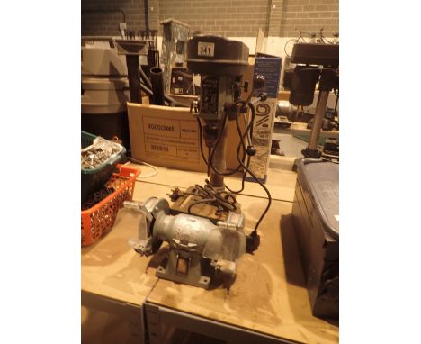 Pillar drill and bench grinder 