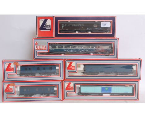 LIMA: A collection of 6x original Lima 00 Gauge carriages: 305356 (x2), 303199, 305353, 205162 and 305352. In original boxes.