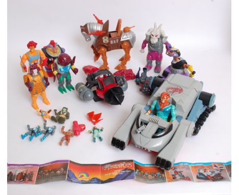 THUNDERCATS: A small collection of original vintage Hasbro Thundercats figures and Thundertank.