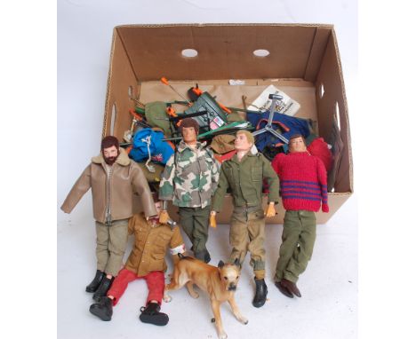 ACTION MAN; A quantity of assorted vintage Action Man by Palitoy items to include several action figure dolls, clothing and a