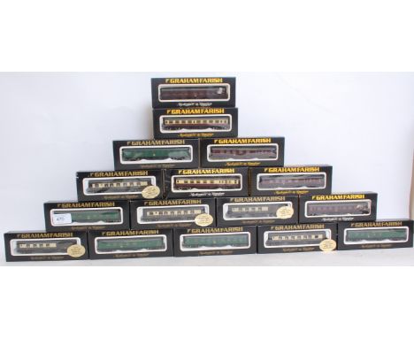 RAILWAYS; A collection of 16 original Graham Farish N Gauge carriages, each within original box, to include: 0696, Pullman, 0