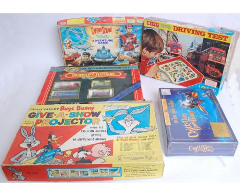 TOYS & GAMES: A collection of assorted vintage games to include; Captain Scarlet Adventure Game, Chitty Chitty Bang Bang, Mer