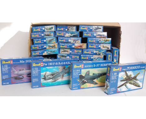 32x original Revell 1:72 (and other) scale military aircraft model kits - each unused in original box.