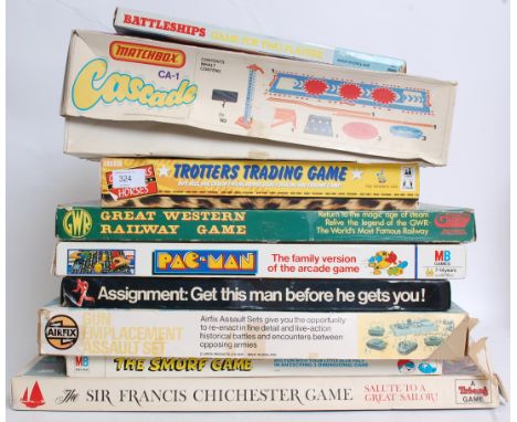 BOARD GAMES: A collection of original vintage board games to include; Battleships, Matchbox Cascade, Only Fools & Horses, GWR