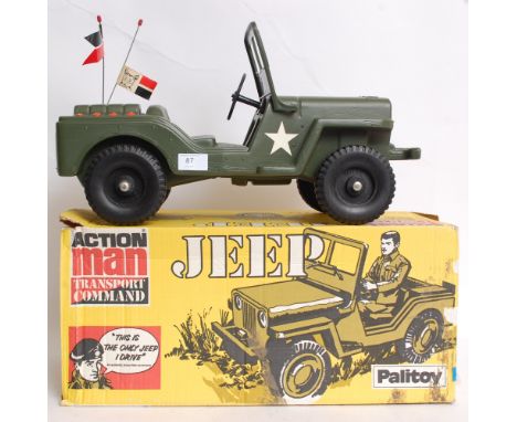 ACTION MAN; An original Palitoy Action Man Jeep in original box, complete with folding windscreen and flag.