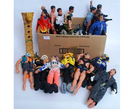 A large quantity of contemporary Action Man dolls / figures and accessories. 19 figures in total.