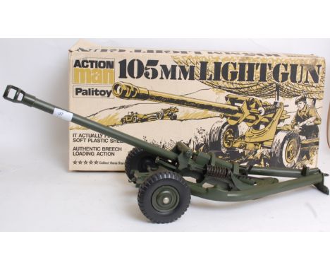 ACTION MAN; An original Palitoy Action Man 105mm Light Gun with box and instructions. 