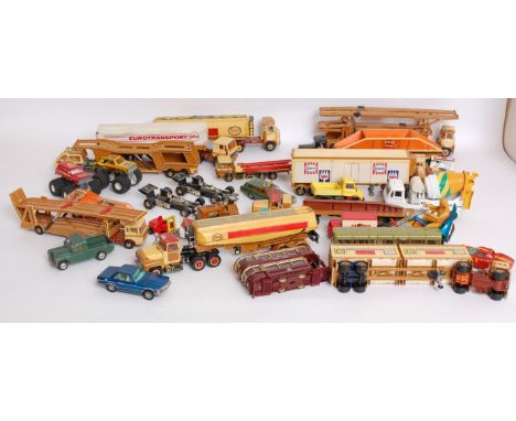 A good assortment of vintage loose diecast to include Corgi, Matchbox Superkings etc - most with re-painted features