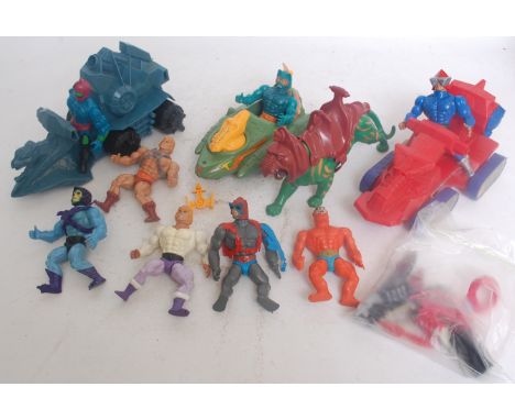 MASTERS OF THE UNIVERSE; collection of original 1980's Mattel action figures, vehicles and accessories / weapons etc