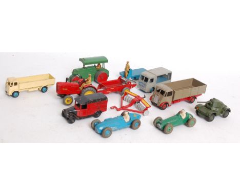 DINKY; A collection of assorted vintage Dinky diecast models and vehicles to include; Express Dairy NCB Electric Van, Aveling