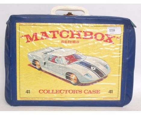 DIECAST; An original Matchbox Collectors Club carry case, filled with vintage Matchbox and Lesney diecast model cars and vehi