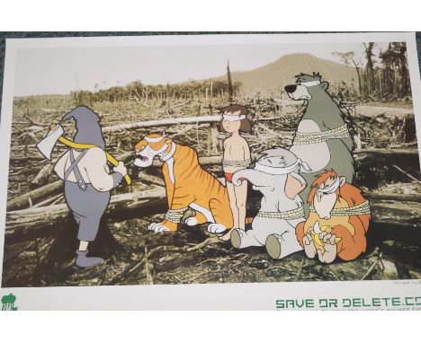 Banksy, Greenpeace print. British artist "Save or Delete" print Unframed 59x42cm - saveordelete.com "A last chance to save th
