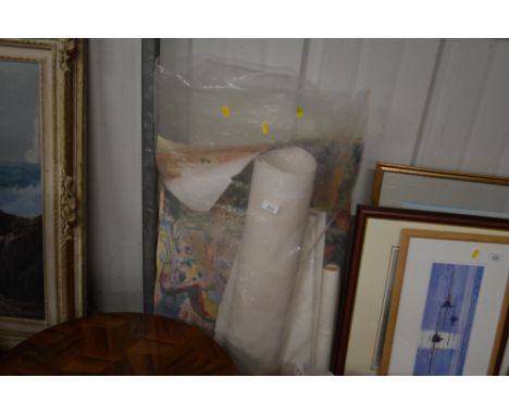 A bag of various Art posters 