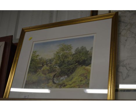 Jean Goodwin, pencil signed limited edition print "Old Pack Horse Bridge"