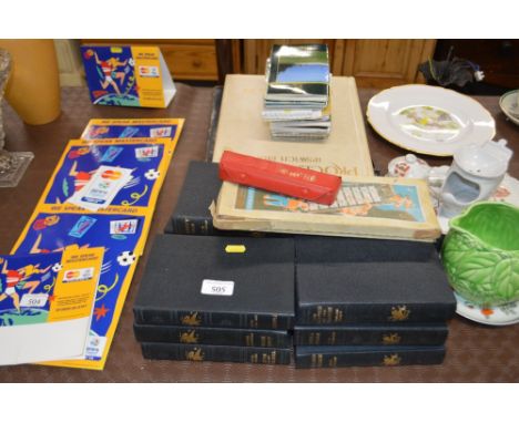 A quantity of various novels, an edition of Proclamation Ipswich 1901; King Edward VII; a harmonica; a small xylophone