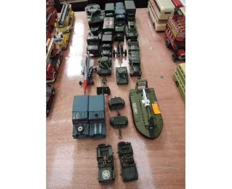 Twenty Three Dinky, Corgi and similar military vehicles and equipment