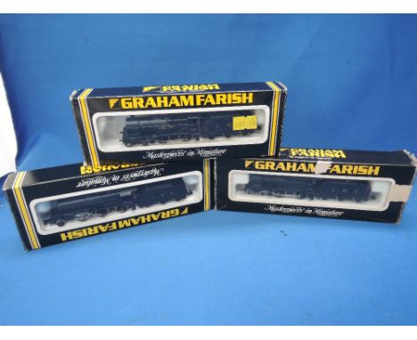 Two Graham Farish N gauge 4-4-0 LMS 1118 loco's & tenders and a 2-6-0 Loco & tender LMS 2715 all boxed