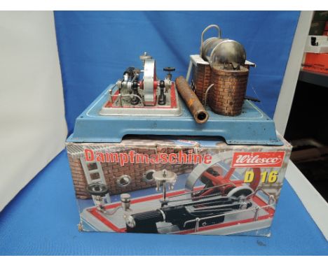 A Wilesco Dampfmaschine steam engine D16 in original box